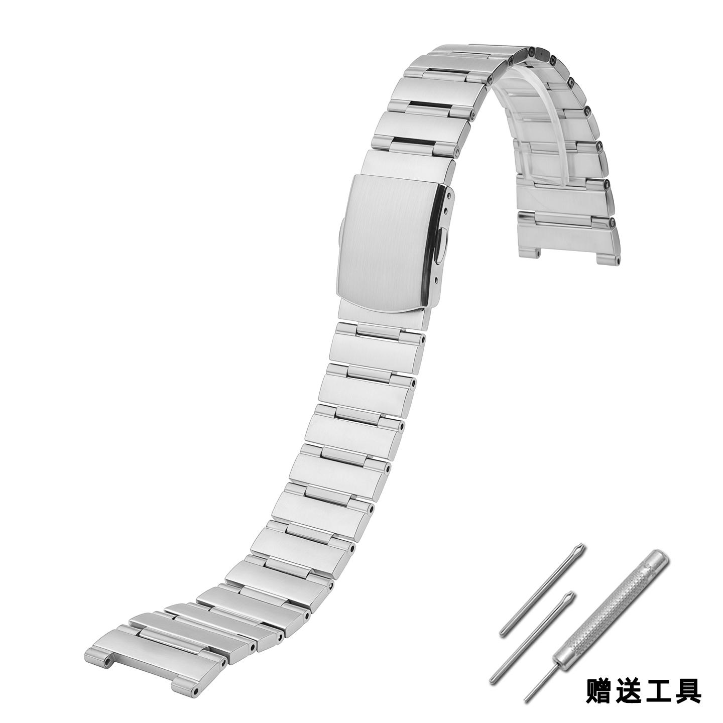 23*14mm/17*11mm Solid Fine Stainless Steel Watch Strap Fold Buckle Wrist Bracelet For Omega Constellation Watch Accessories 17-11mm серебряный