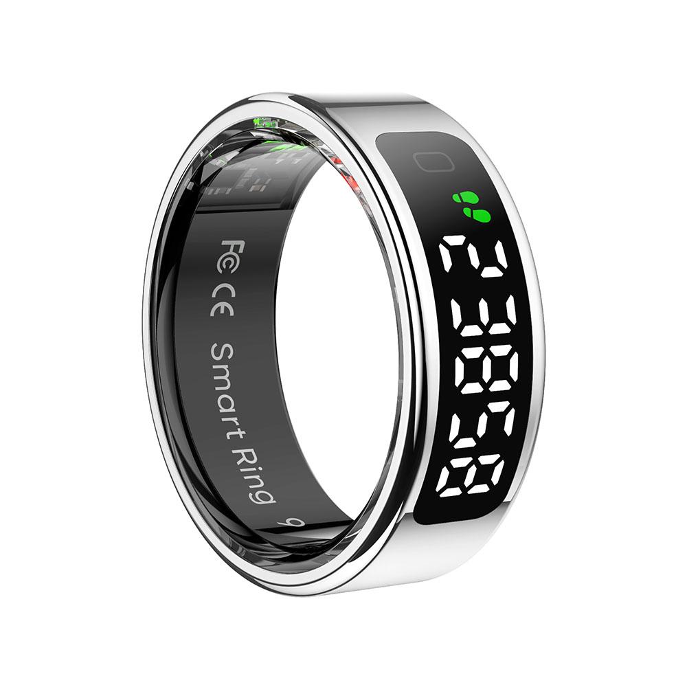 

Fashion Smart Ring with Display Screen and Touch, Wireless Charging, Health Manager, IP68 5ATM Waterproof For Men Women New 8