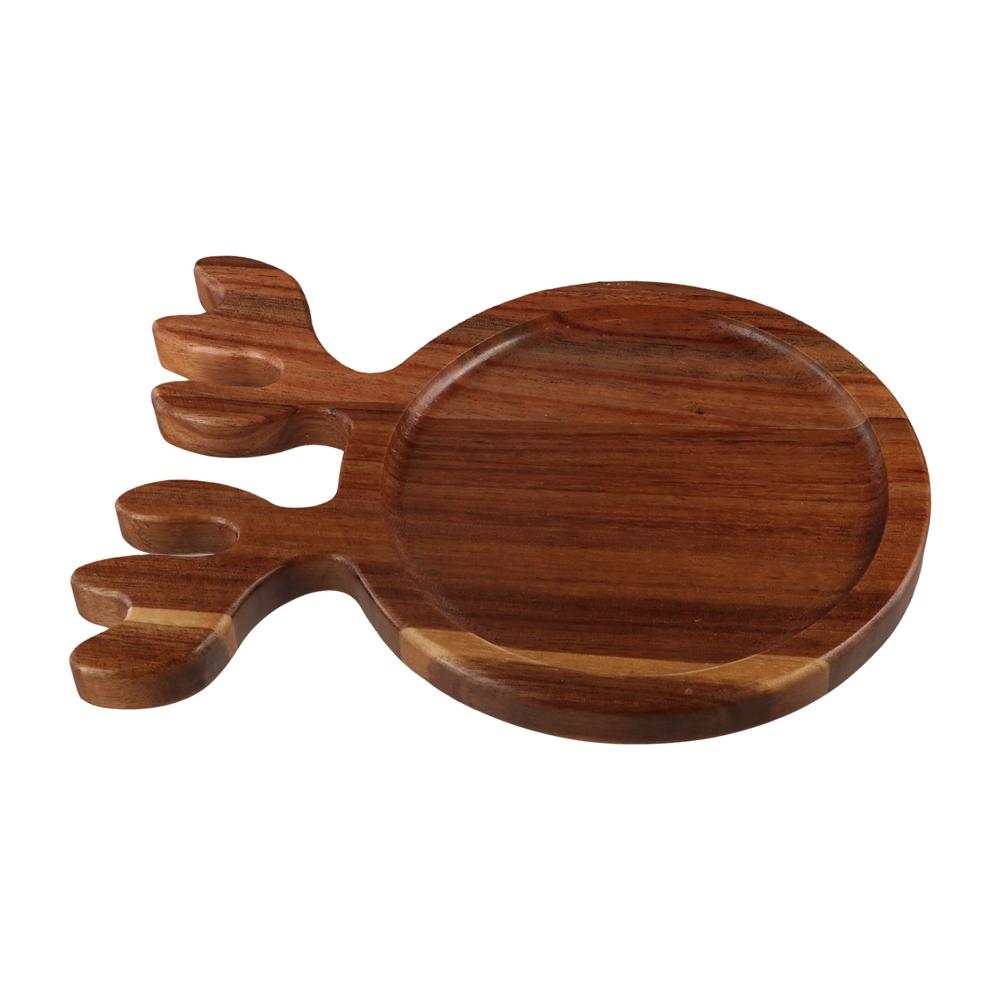 Hladký povrch Tvar parohu Dřevěný podnos Tvar losa Servírovací prkénko na sýr Vánoční podnos na občerstvení Sušenky