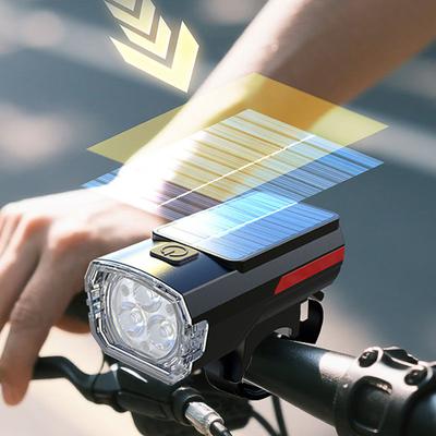 Ultra Solar Bright Bike Light Waterproof Bicycle Headlight USB Rechargeable 3 Light Modes for Kid Women Men Road Cycling Safety