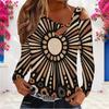 Women Plus Size Fitted Leopard Print Asymmetric Cutout Neck Cold Shoulder Long Sleeve Shirt