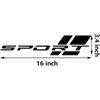 Zhizhong Car Sport Decal,16 Inch Vinyl Sticker Fit for All Cars Side (Matte Black)