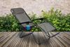 Orion Zero Gravity Garden Lounger Brown Herringbone