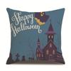 Halloween Linen Pillow Cover Printed Pillow Cover