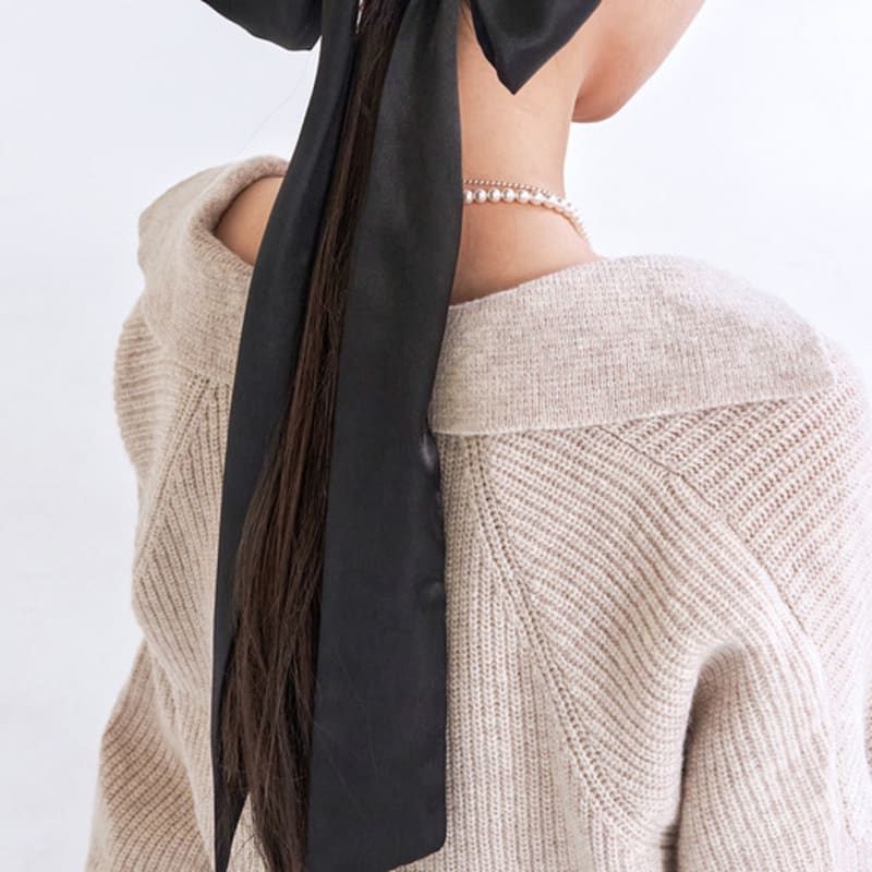 

ПОСТЛЮДИЯ L СКРАНЧИ ИЗ САТИНОВОЙ ЛЕНТЫ (ЧЕРНЫЙ) single type