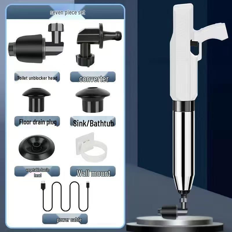 

High-Pressure Air Drain Unclogger for Toilets and Floor Drains