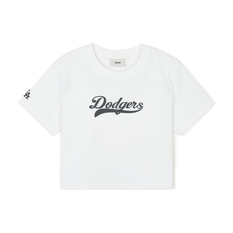 

New MLB Los Angeles Dodgers T Shirt Women s Ecru 3FTSV1243-07WHS S