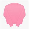 Acne Studio C60104 Cameo Pink  Drm  Face Logo Patch V Neck Public Cardigan