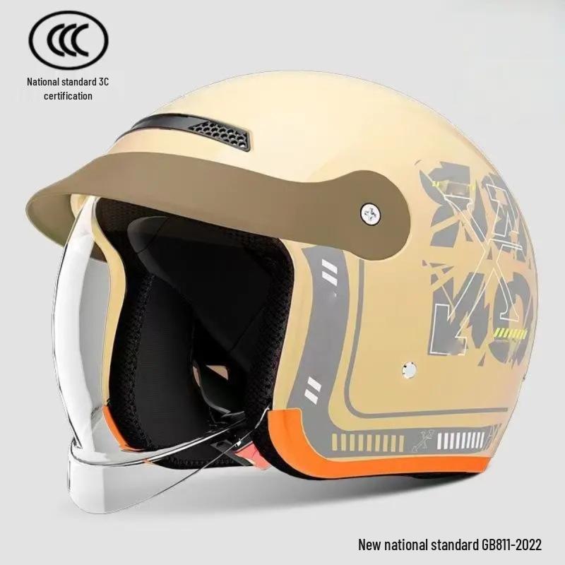 GB 3C Certified Electric Vehicle Helmet for Men & Women: Winter, Rainproof, Fogproof, Warm with Push-Type Lens
