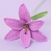 Gifts Hand-Knitted Lily Flower Lightweight Fake Flower Plants  Home Decor