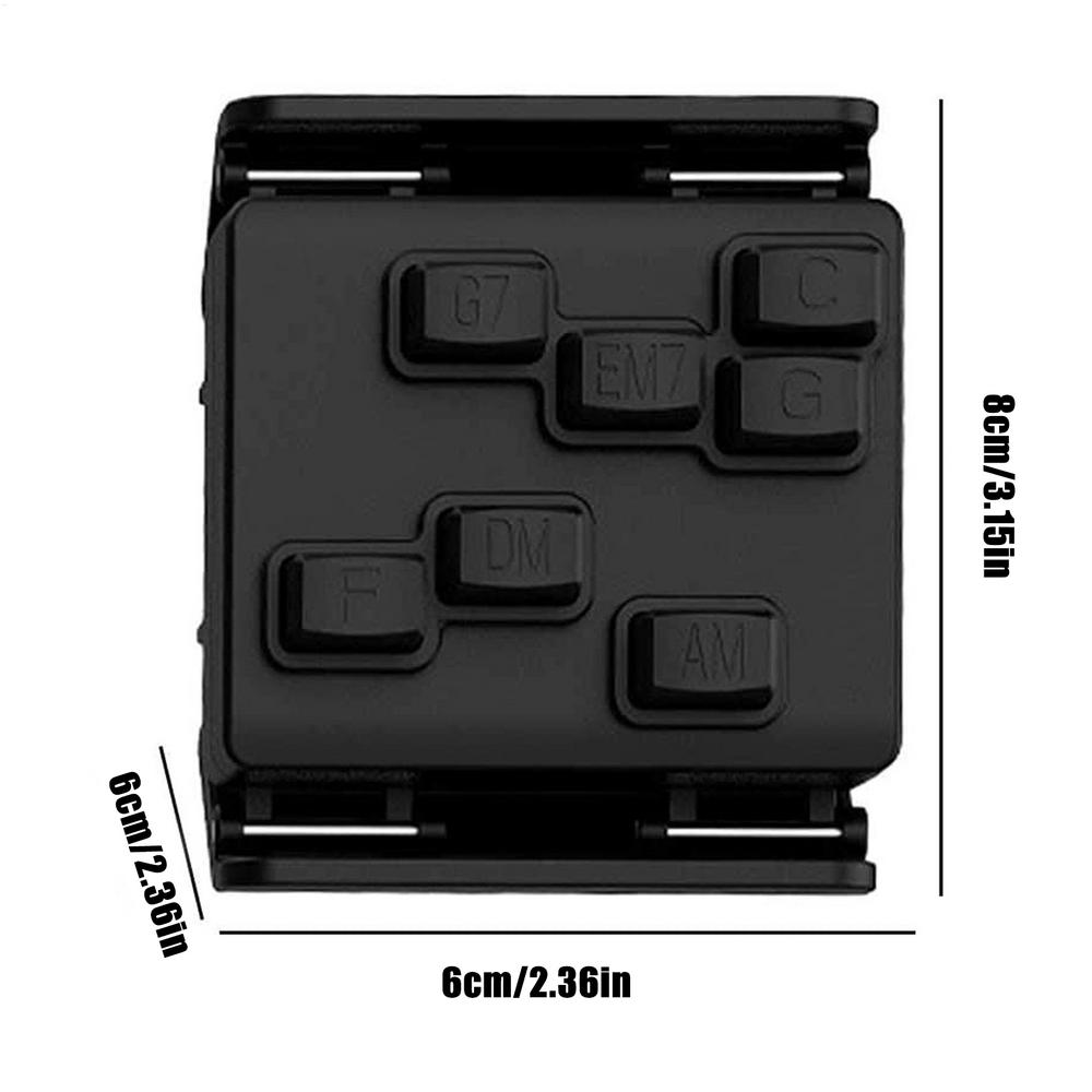 

Guitar & Ukulele Chord Trainer Learning Tool Attachment for 23-26 Ukulele, Practice Assistant Chord Presser, Music Teaching Aid чорний