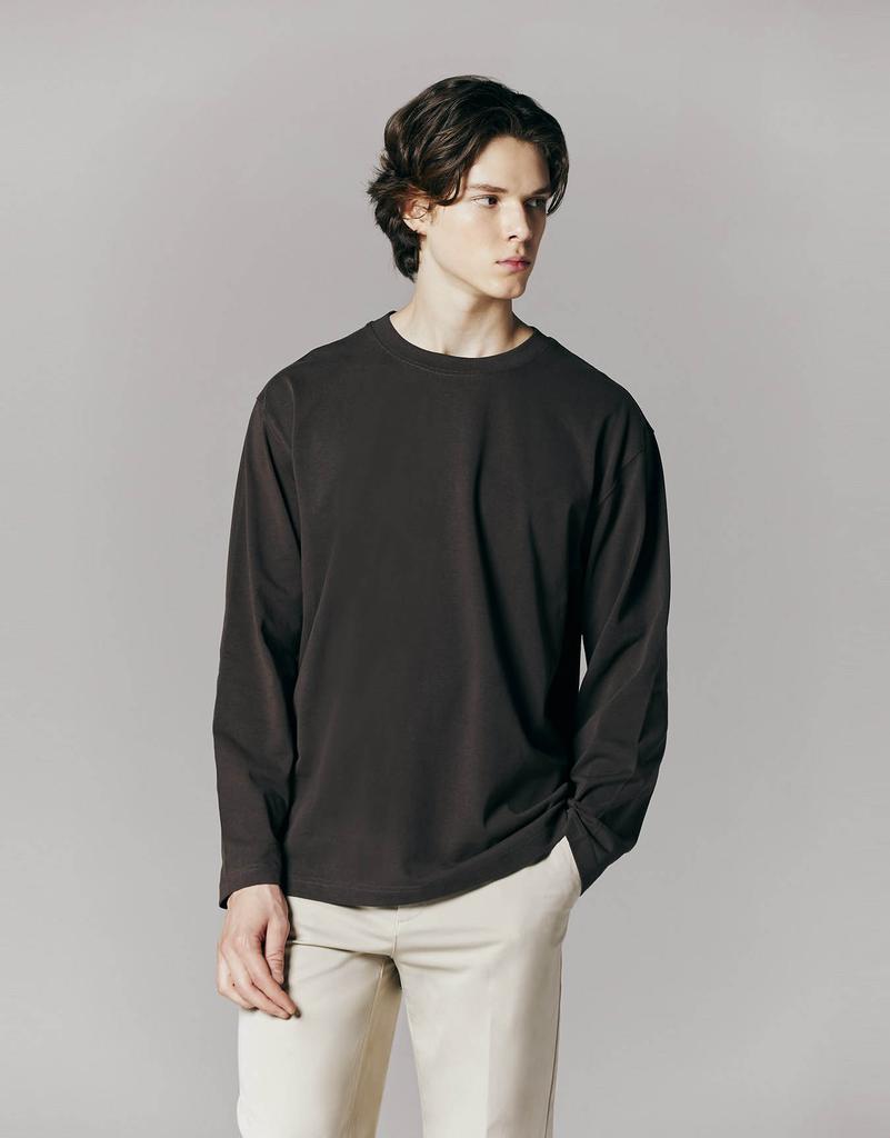 GIORDANO Heavy Cotton Long Sleeve T-Shirt 023502 [9Color] (A Type)