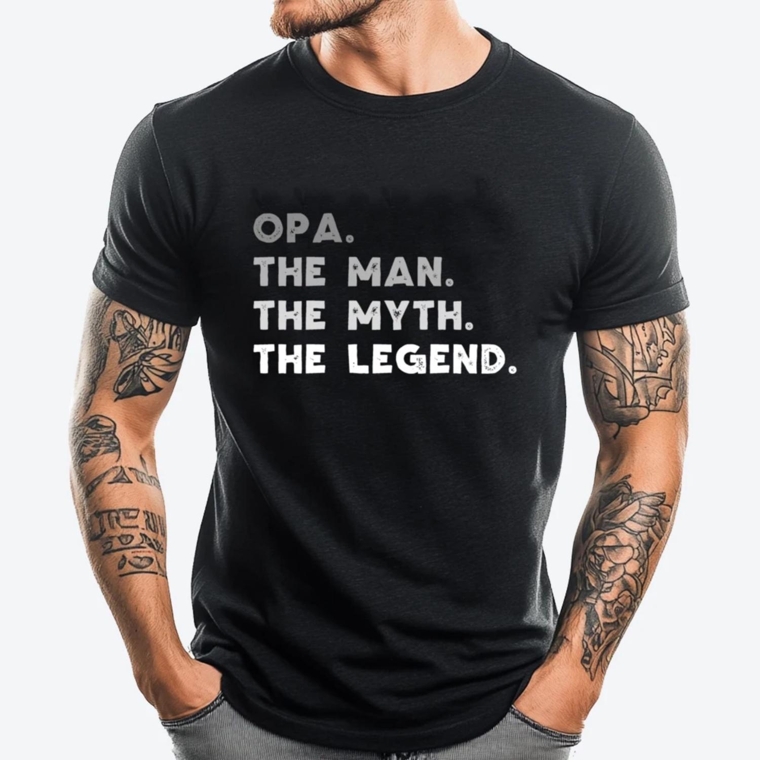 

Opa The Man The Myth The Legend Cool Opa Black Graphic Tees Breathable New In Tops & Tees Printed On New Year 2025 S чёрный