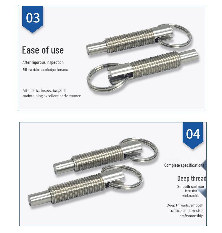 Självlåsande teleskopisk kolvpinne i rostfritt stål med precisionsdragring