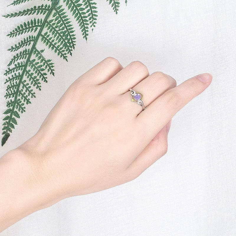 Mode Glänzende Blaue Kristall Planet Ringe Y2K Emo Mädchen Fee Exquisite Offene Finger Ring Frauen Hochzeit Party Trendy Schmuck