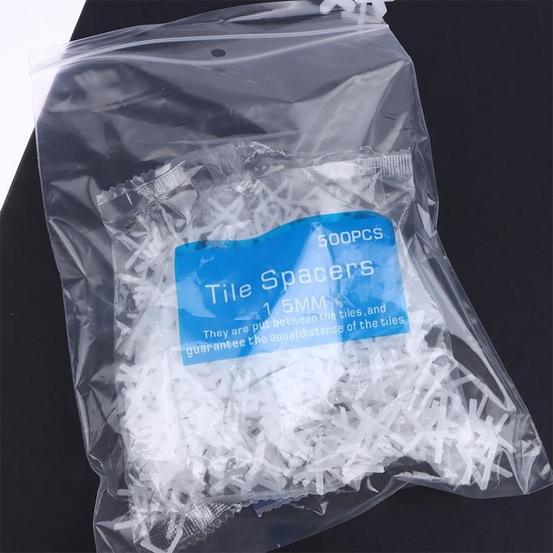 500Pcs 1/1.5/2/2.5/3/5/Mm Plastic Cross Ceramic Tile Leveling System Clips Spacer Ceramic Floor Construction Tools