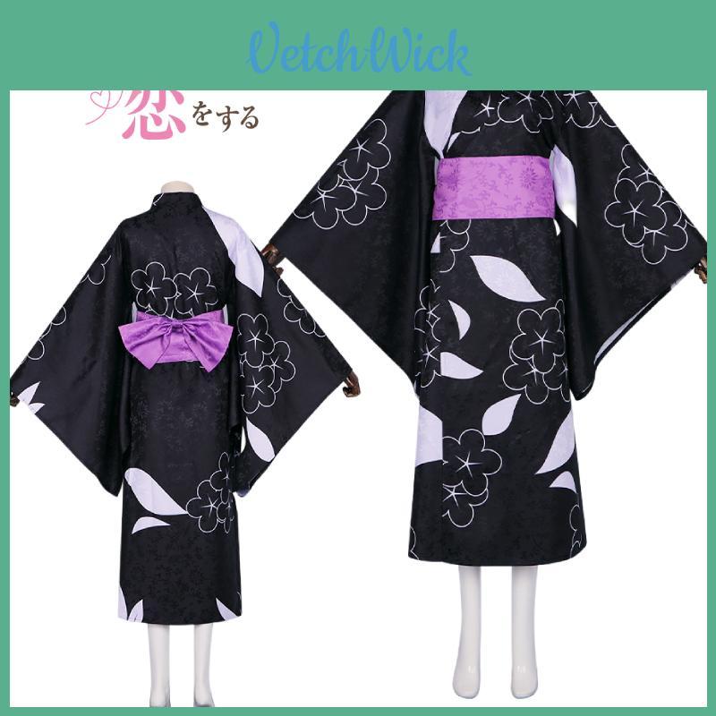 Halloween Cosplay Costume Adorable Kimono Dress For Role Play Anime Fans
