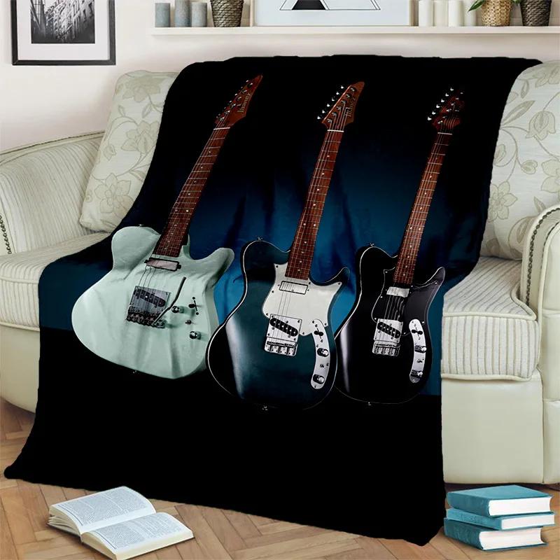 HD Classical Guitar Electric Guitar Blanket,Soft Throw Blanket for Home Bedroom Bed Sofa Picnic Travel Office Cover Blanket Kids