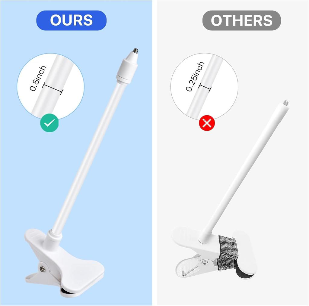 Protable Flexible Camera Clamp Mount Baby Monitor Camera Holder Stand Webcam Monitor Punch-free Bendable Bracket Base With Clip