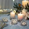 1/2PC Crystal Tealight Candle Holders Glass Desktop Candle Holder Ornament Home Table Bedroom Wedding Party Decor Creative Gifts