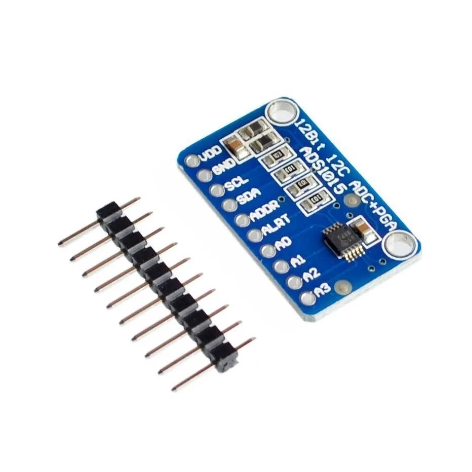 16 Bit I2C ADS1115 ADS1015 Module ADC 4 channel with Pro Gain Amplifier 2.0V to 5.5V for Arduino RPi