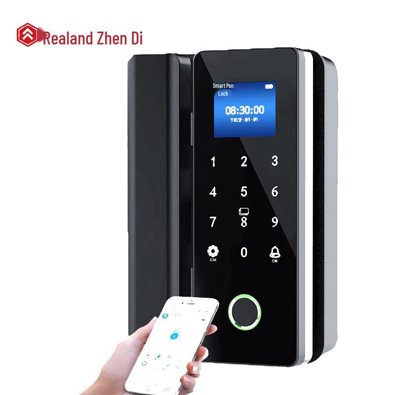 Realand ZD106 Bluetooth Fingerprint Glass Door Lock CN plug (adapter included)