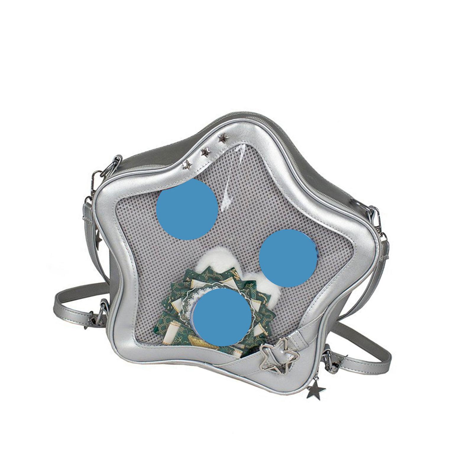 

Рюкзак Ита в форме звезды, многоцелевой, сумка кроссбоди, наплечные сумки для демонстрации аниме, рюкзак из искусственной кожи, ранцы серебряный