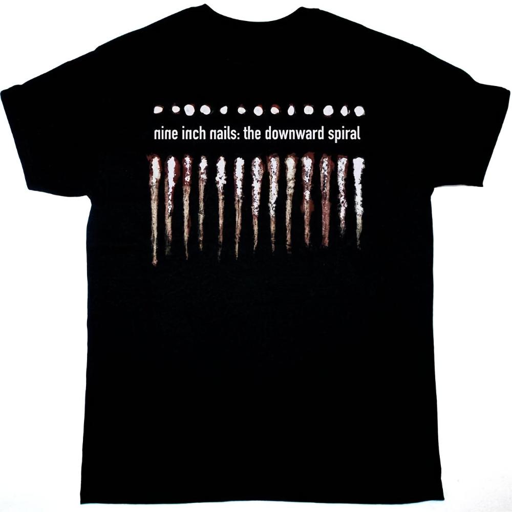 UnisexS Nine Inch Nails Downward Spiral Logo TShirt Official Merch Black Tee with Iconic Logo Print S