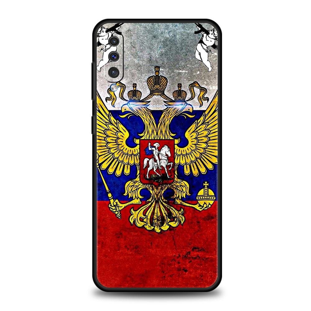 Phone Case For Samsung A56 A36 A26 A24 A12 A14 A16 A50 A70 A20E A20S A10S A22 A40 A34 A54 A42 A52 5G A04s A06 Cover Russian Flag