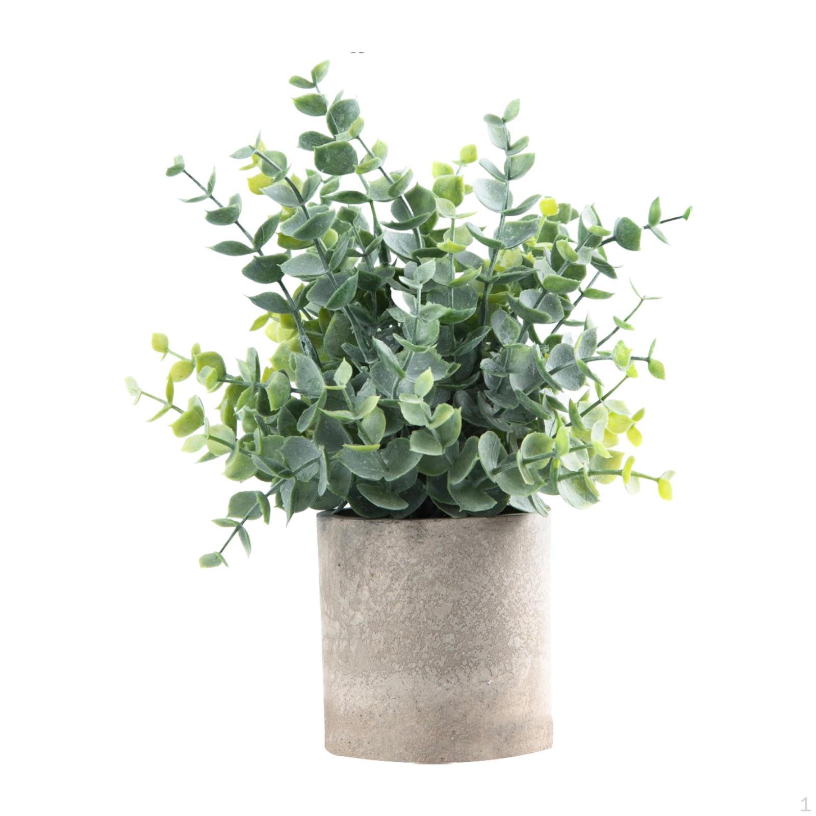 

15 X 24 Cm Compact Artificial Bonsai for Office Eucalyptus