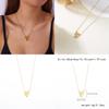 Minimalist Butterfly Bow Heart Pendant Necklace With Gold Plated Stainless Steel For Women