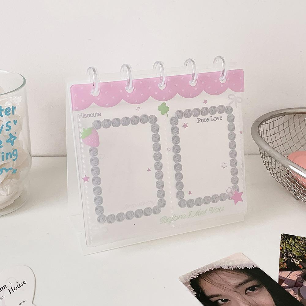 Mushroom Hole Photo Album Loose Leaf Idol Card Collection Binder Cute Bill Storage Booklet
