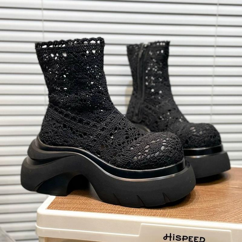 Mode High Heels Damen Stiefeletten Designer Plateauschuhe Herbst Kleid Damen Pumps 2025 Neu Lässig Goth Sport Chelsea Botas De Mujer