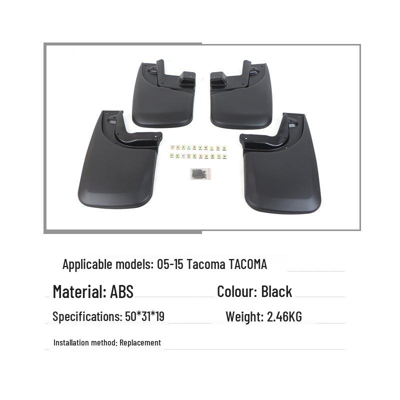 Tacoma Mudguard Add-on: Fits 2005-2015 Models, Front & Rear Wheel Accessories