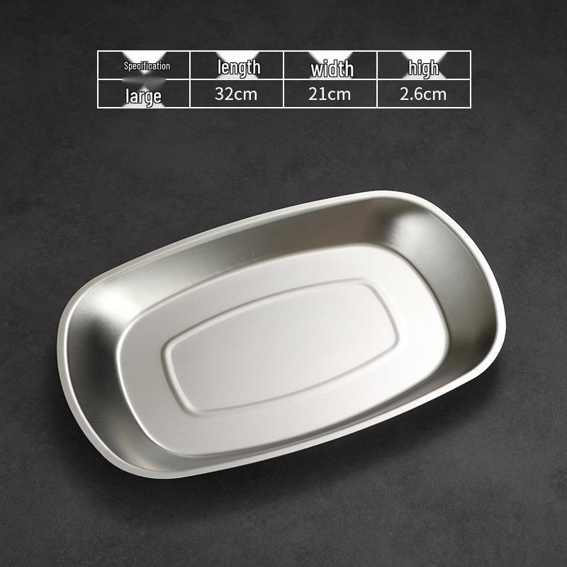 Koreanisches Grillpfannen- und Warmhalteplatten-Set aus Edelstahl: Barbecue-, Gemüse-, Nordic Gold- und Cheung Fun-Teller