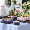 Riseri Acrilici Durabili pentru Bufet cu Fund Gol Suporturi pentru Expunerea Alimentelor pentru Bufet de Nuntă Catering Prezentare și Mese de Desert