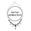 Bohemia Tibetan Tassel Necklace Rhinestone Forehead Chain Retro Ethnic Style Necklace  Girls