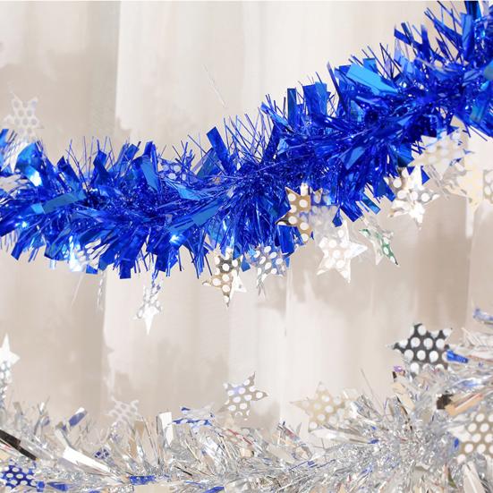 Tinsel Twist Garland Fade-resistant Dense Gorgeous Foil Madder Outdoor Indoor Xmas Tree Garland Decor for Party