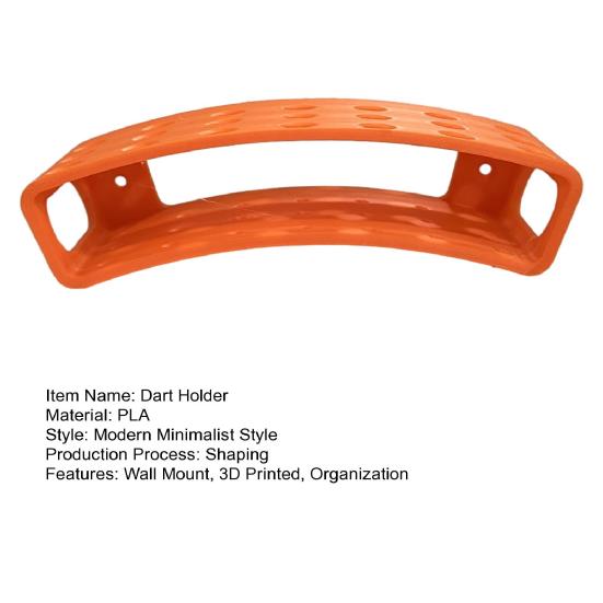 Підставка-тримач для дартсу 3D-друк Настінне кріплення Стійка для демонстрації дартсу Тримає 21 дартс зі сталевим або м'яким наконечником Пластиковий органайзер-кошик для дартсу для гравців у дартс