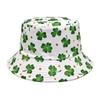 Shamrock Printed Fisherman Hat Soft Bucket Hat for StPatricks Day Celebration Breathable Bucket Hat for Holiday Event