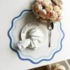 PU Leather Decorative Placemat Striped Dining Table Plate Mat Insulated Table Mat  for Kitchen