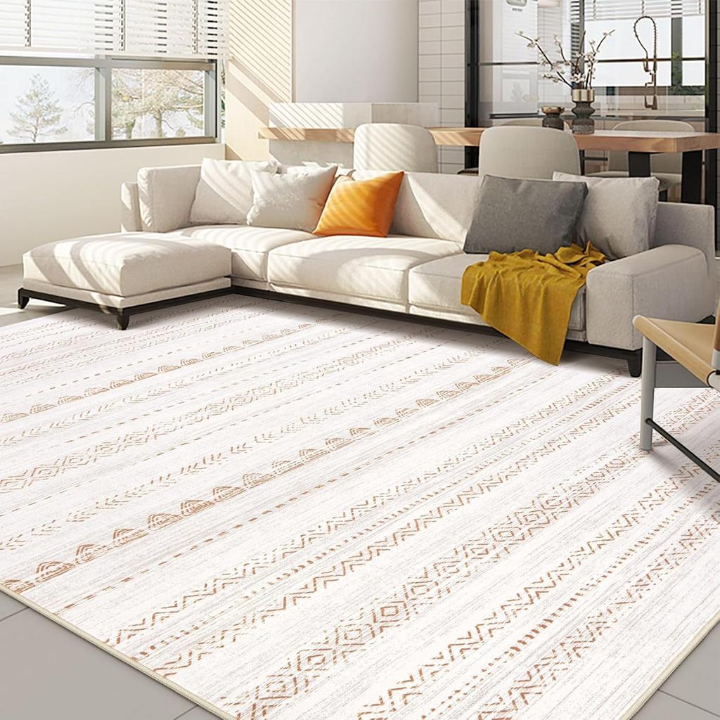 Bohemian Carpet Moroccan Farmhouse Neutral Wind Anti Pollution Indoor Rug Home Bedroom Dining Table Office Room Decoration Mat