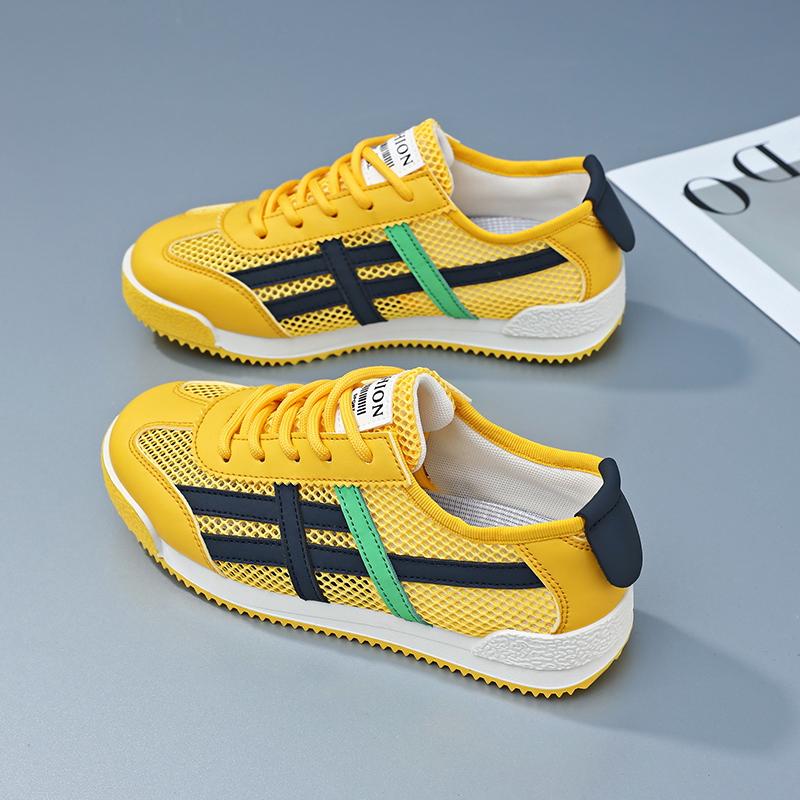 MCTIN Dámské ležérní tenisky Patchwork Smíšené barvy Šněrovací Boty s kulatou špičkou Dámské baleríny Ručně vyráběné Pánské boty