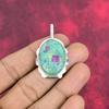 Ruby In Fuchsite 925 Solid Sterling Silver Pendant, Handmade Gemstone Pendant Jewelry, Gifts For Wife Brand New Pendant