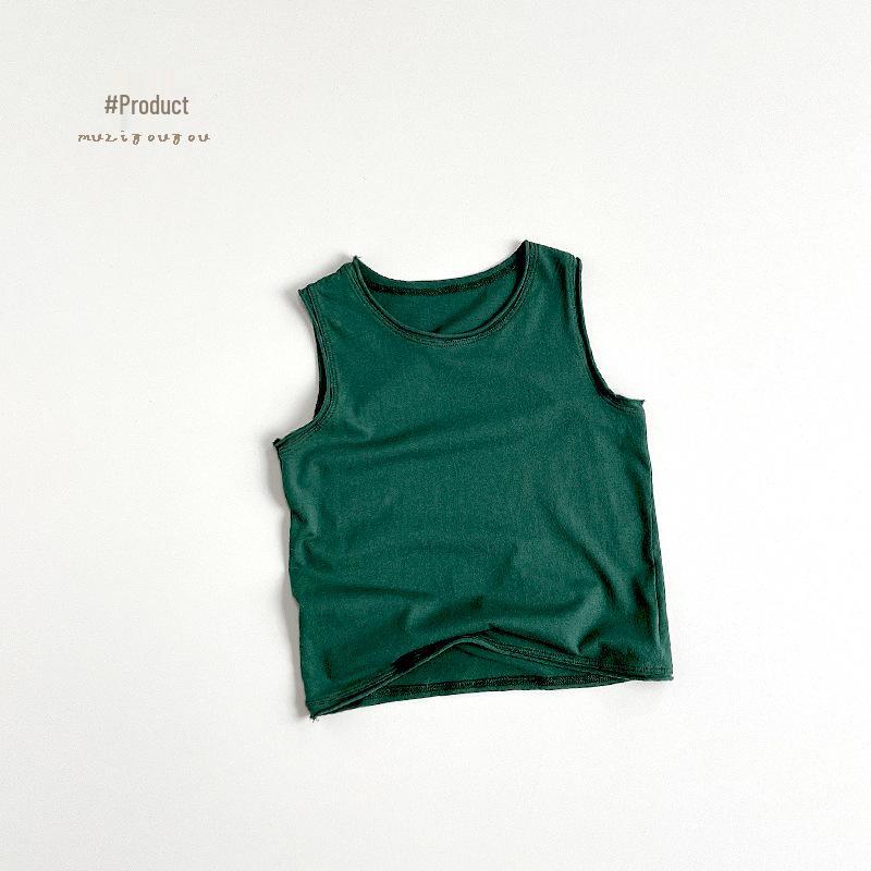 

Летний детский хлопковый жилет в стиле Мори 5 цветов 2025 - Корейская и японская детская футболка без рукавов 120cm