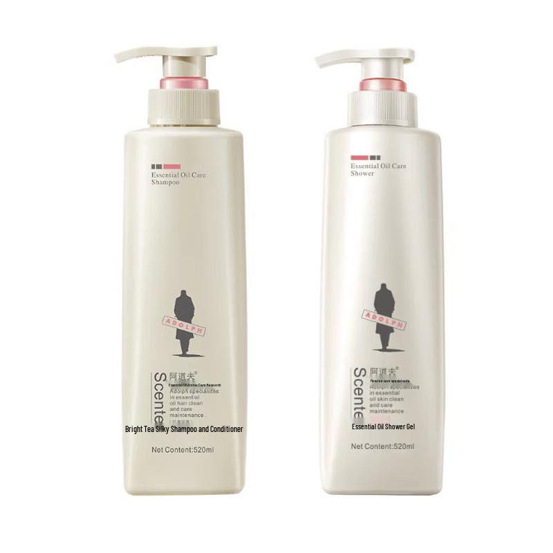 Adolph Luminous Silky Shampoo & Youth Memory Shower Gel Set