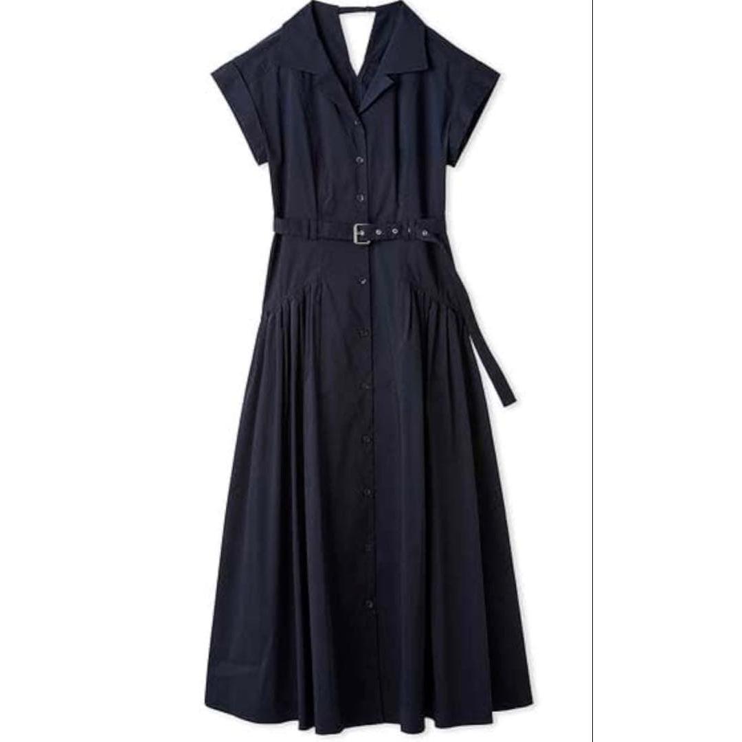 [Good Condition] Lily Brown Navy Shirt Dress