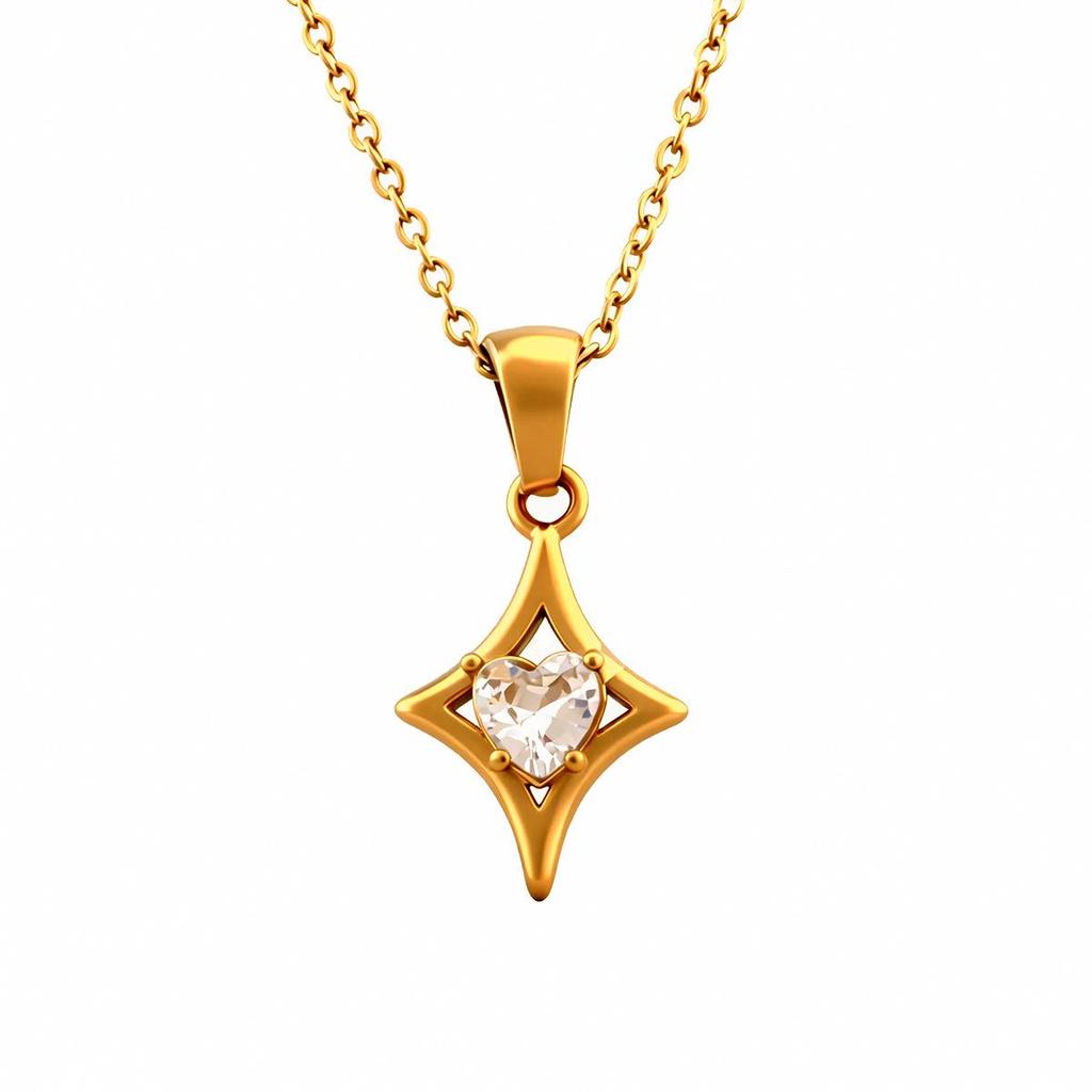 2026 New Arrival: Sparkling Zirconia Four-Point Star Clavicle Necklace