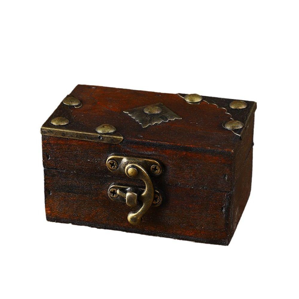 Portable Buckle Jewelry Storage Box Small Size Keepsake Case Treasure Chest Box  Cosmetics Sorting