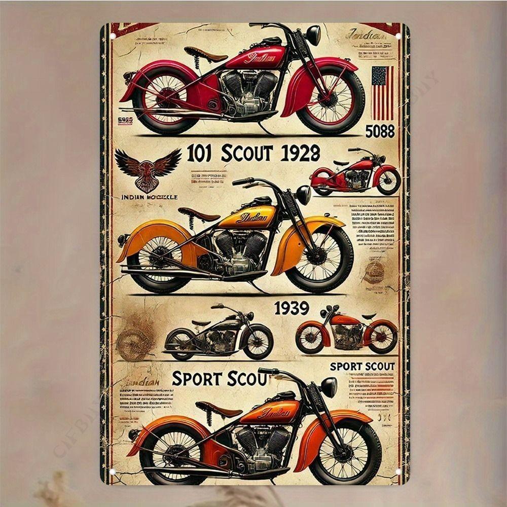 Moto metal interior plaque in the garage in the bar on the wall 20x30cm